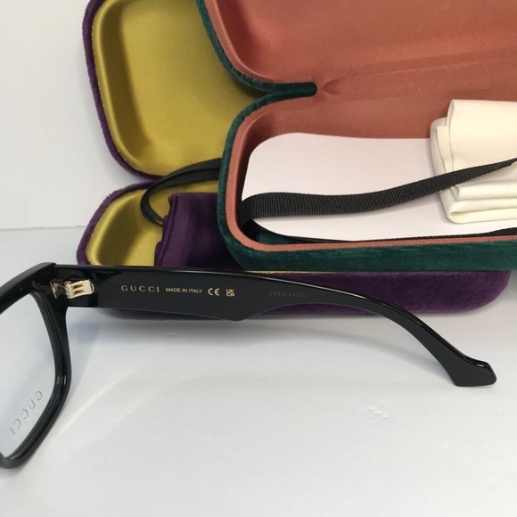 💯 - New Authentic Gucci Demo Square Eyeglasses GG1428O 004 55. - Picture 9 of 11